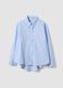 Sky-blue pure cotton slim-fit shirt_4