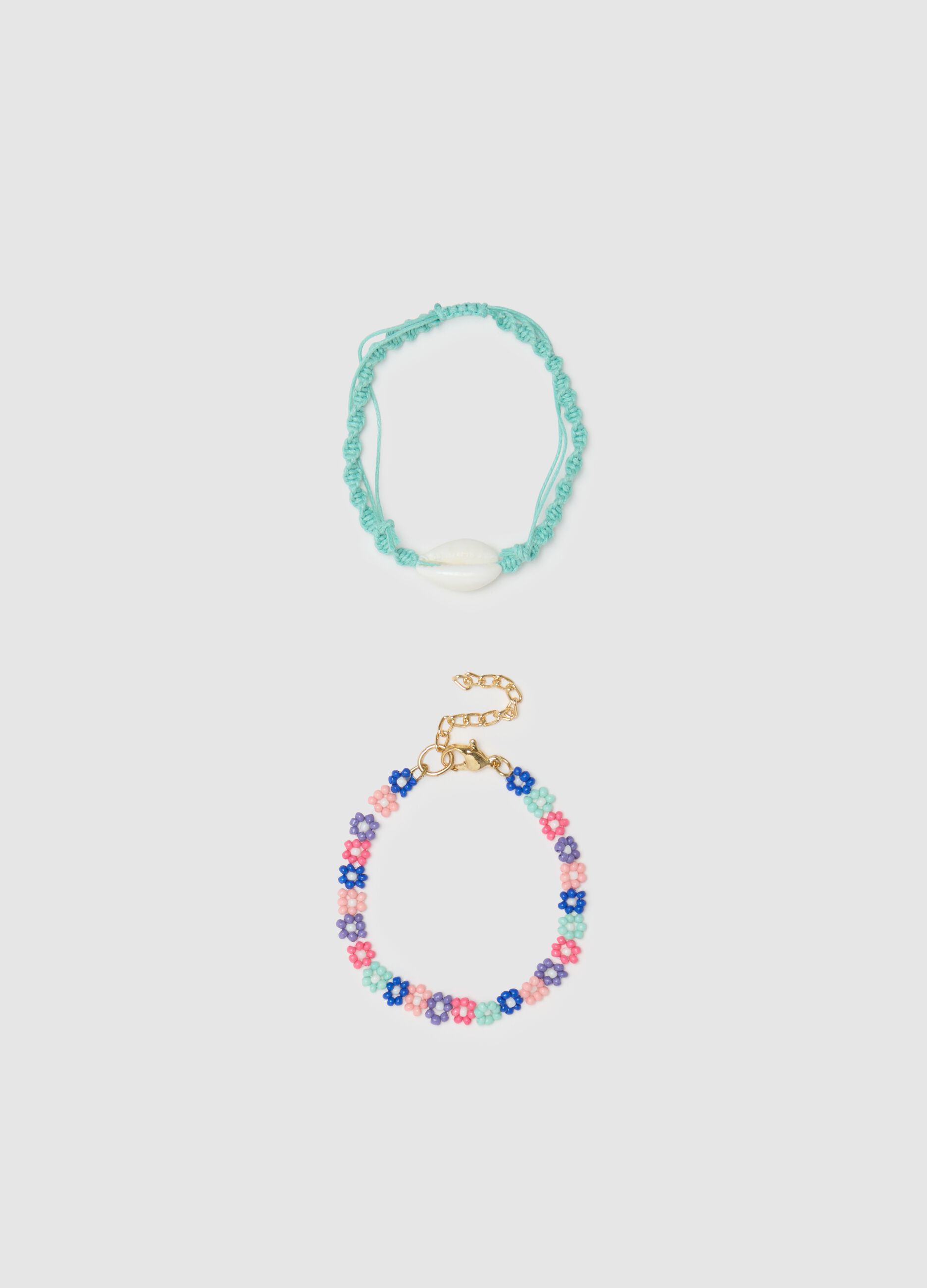 Grey Glass Girls' Bracelet Set