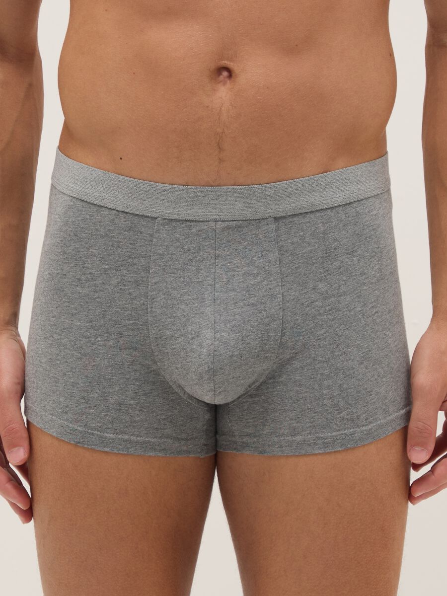 Grey Stretch Cotton Regular Fit Boxer Tripack_1
