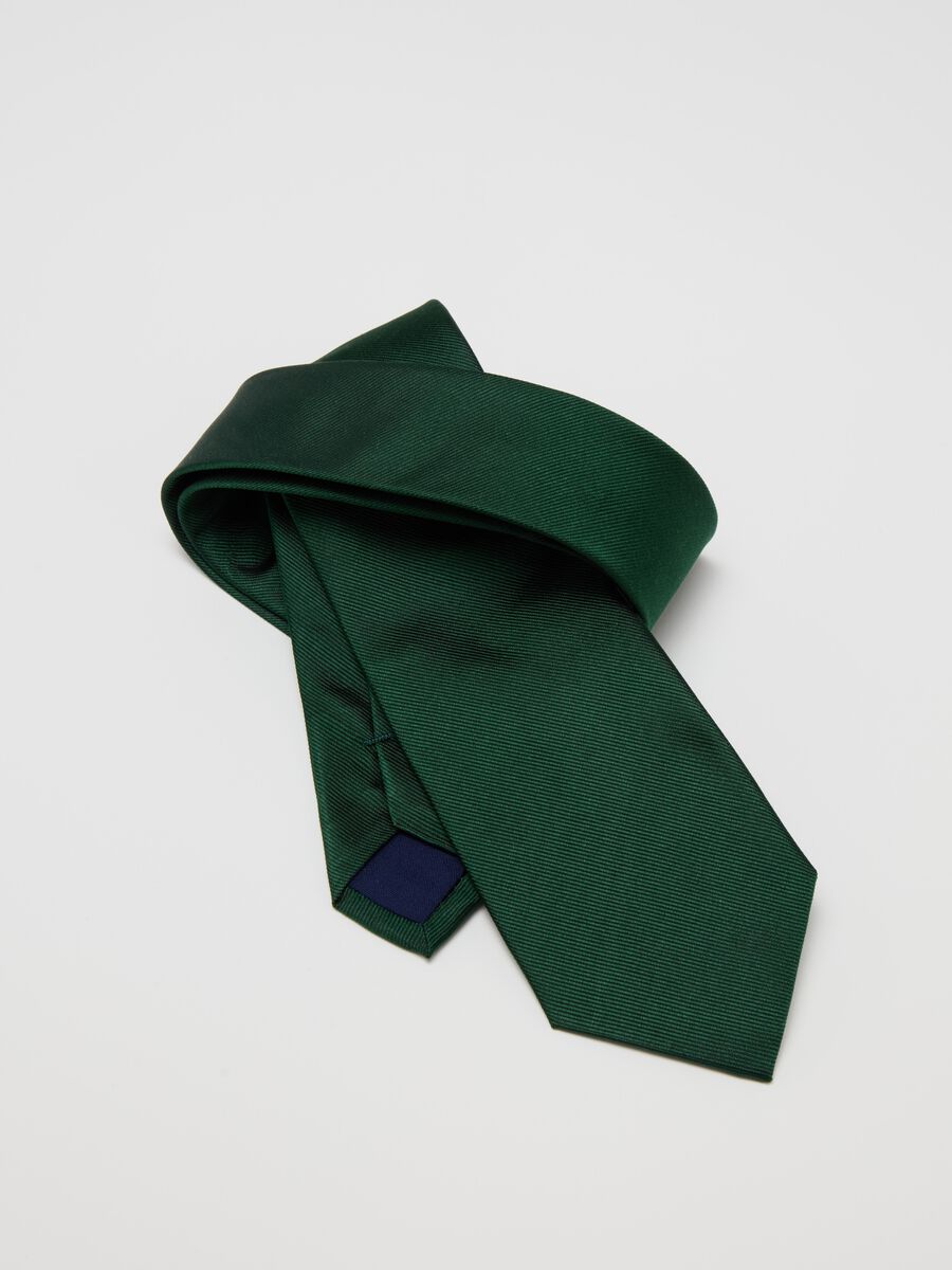 Solid colour tie in silk_2