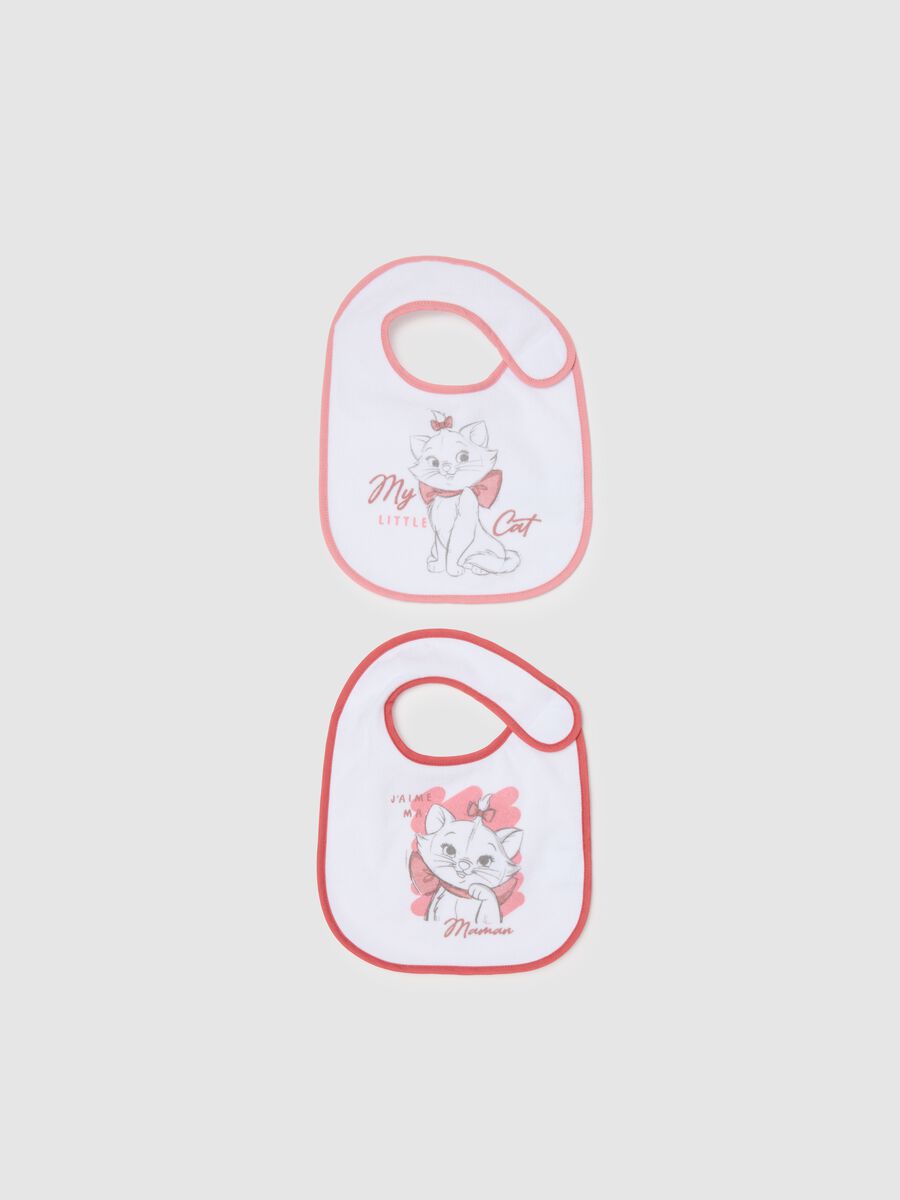 Two-pack baby girl bibs in multicolored cotton blend_0