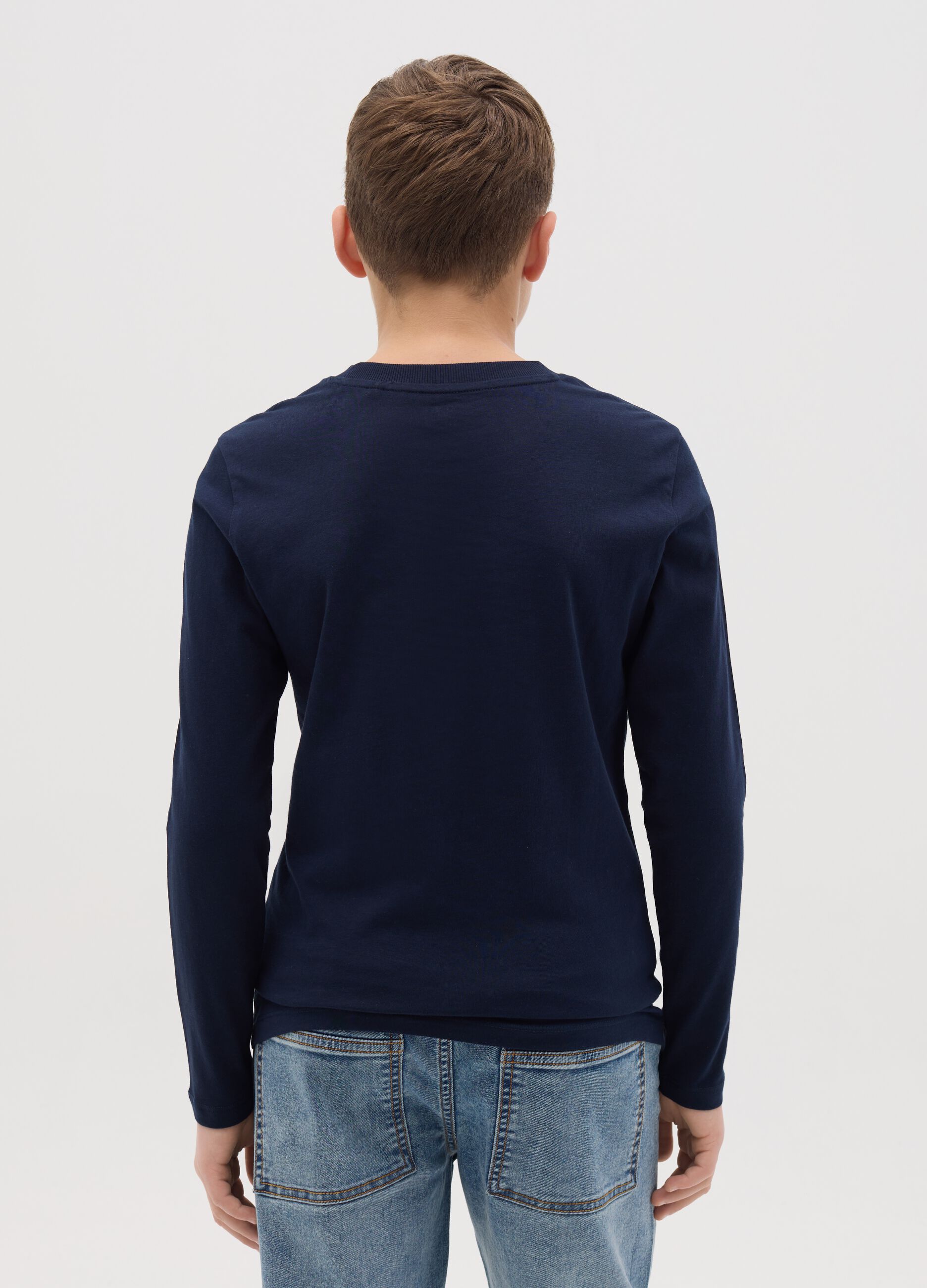 Long-sleeved T-shirt in cotton with print