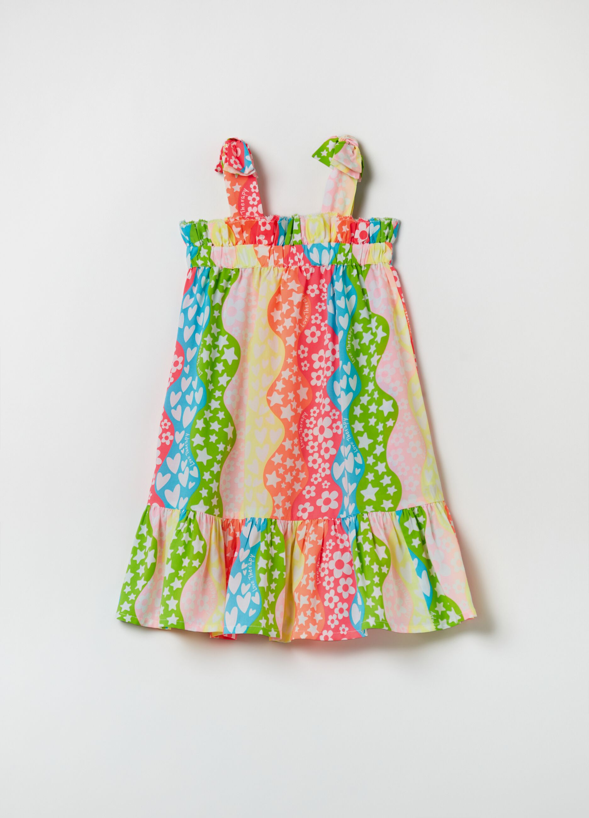 Vestito in viscosa con stampa Love Therapy_0