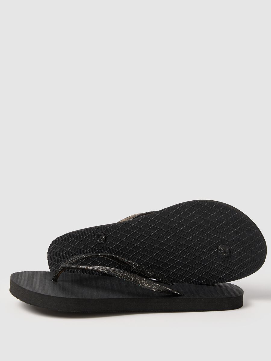 Women’s flip-flop in black mix with sparkle details_1