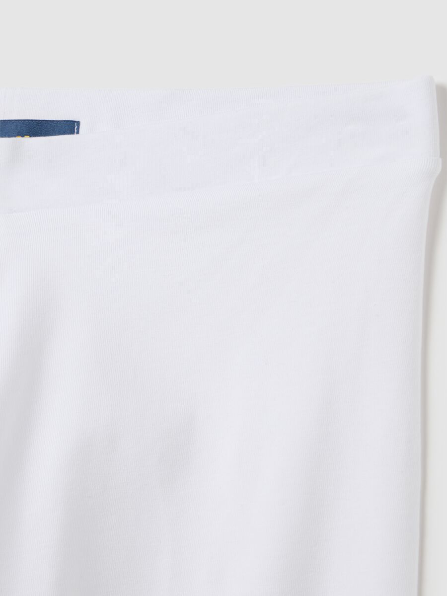 White Cotton Stretch Leggings_1