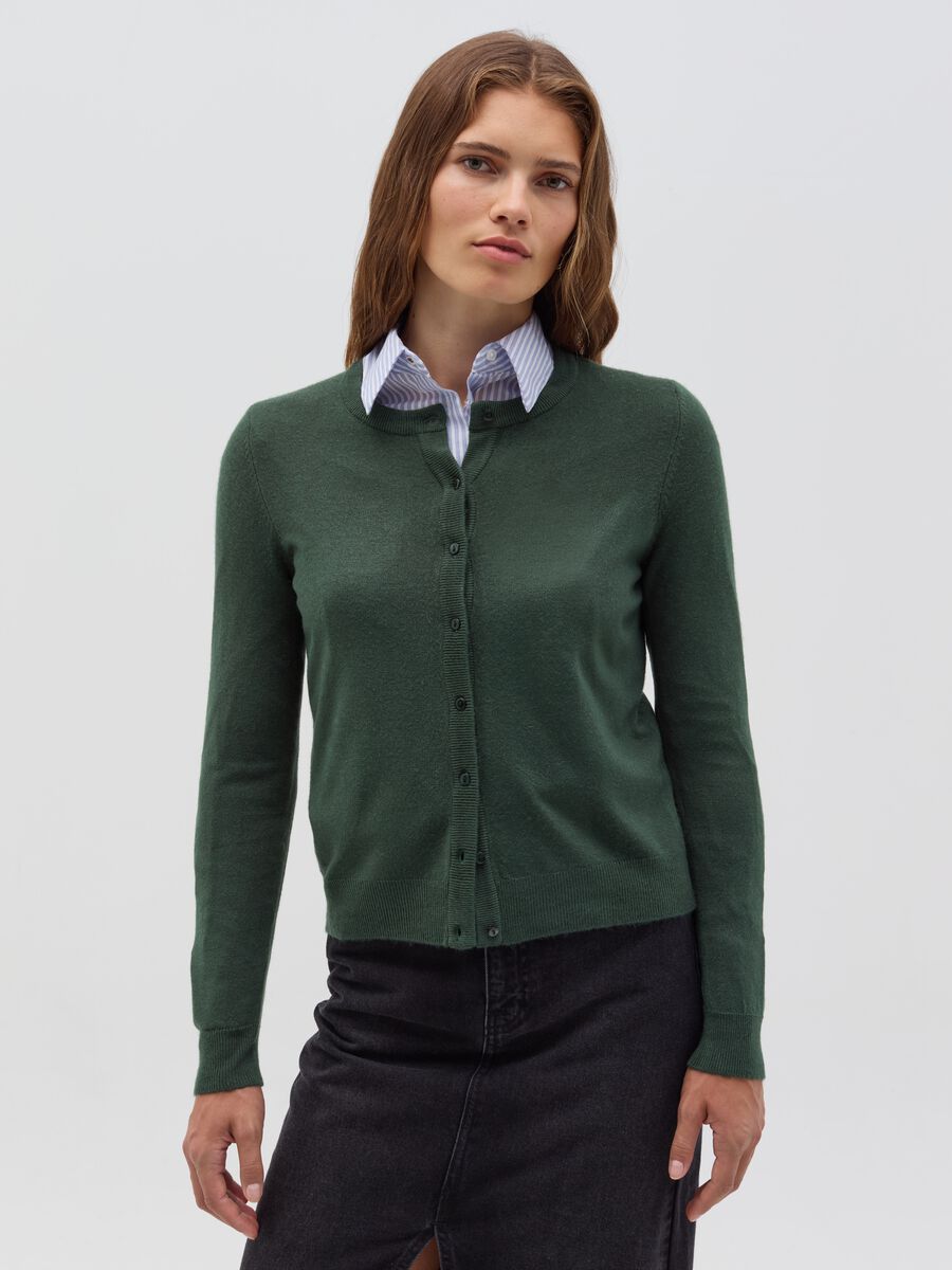 Cardigan con scollo rotondo_0