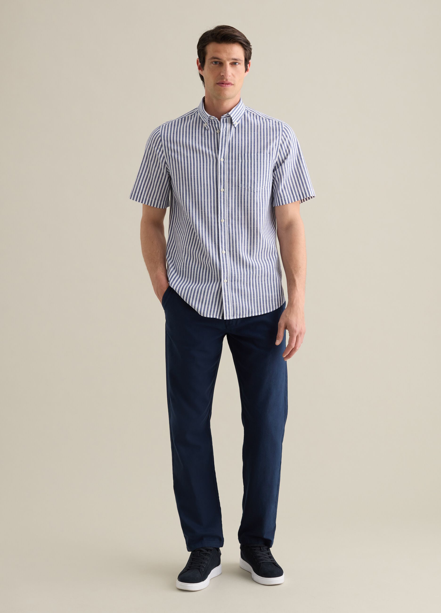 Men's multicolour pure cotton regular fit shirt