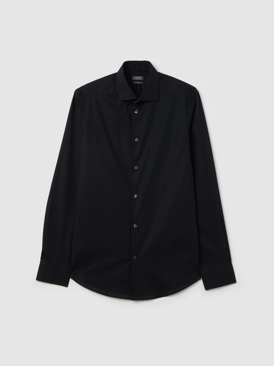 Slim fit, stretch cotton shirt_4
