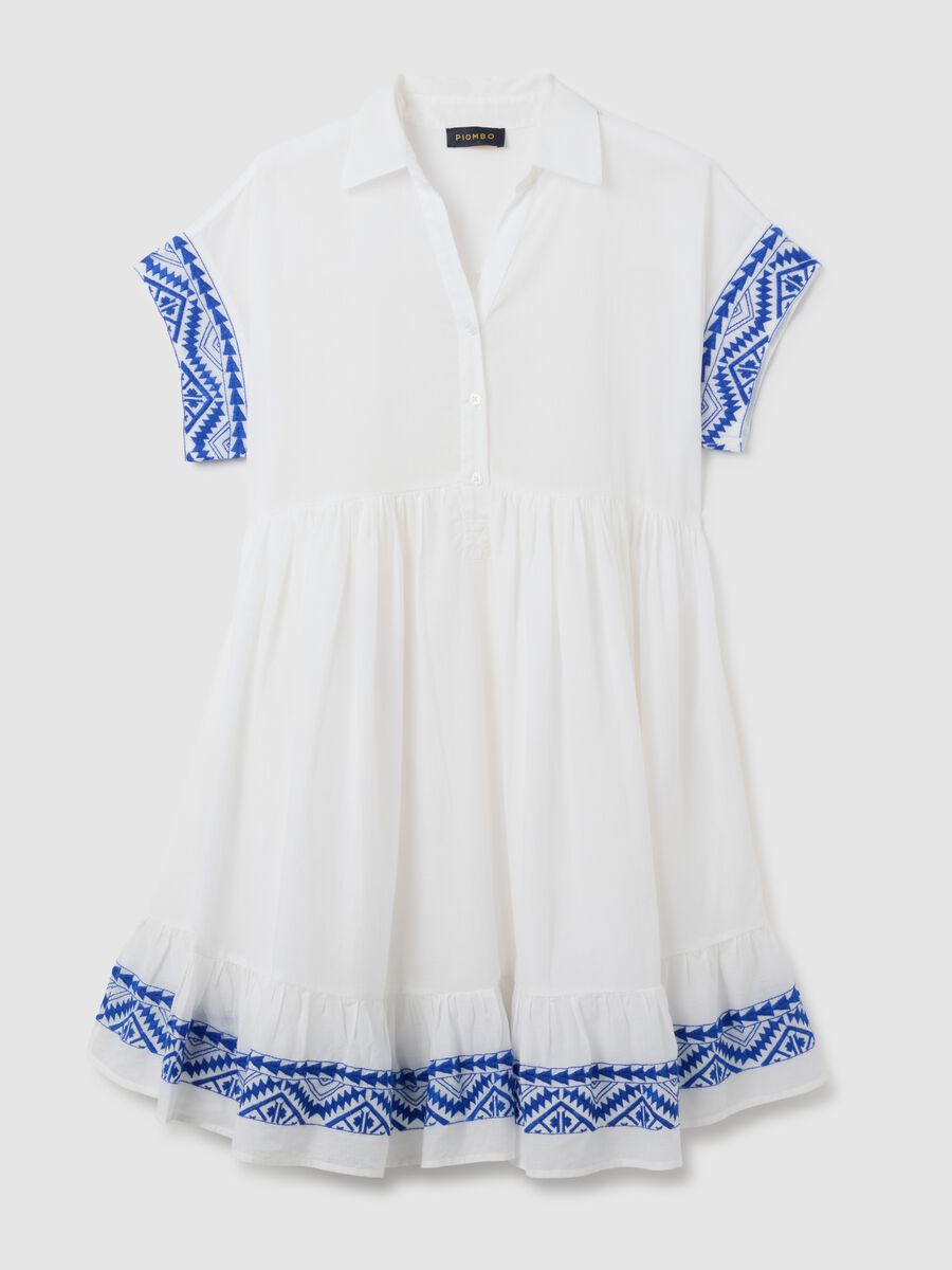 Women's Regular Fit Pure White Cotton Dress_4