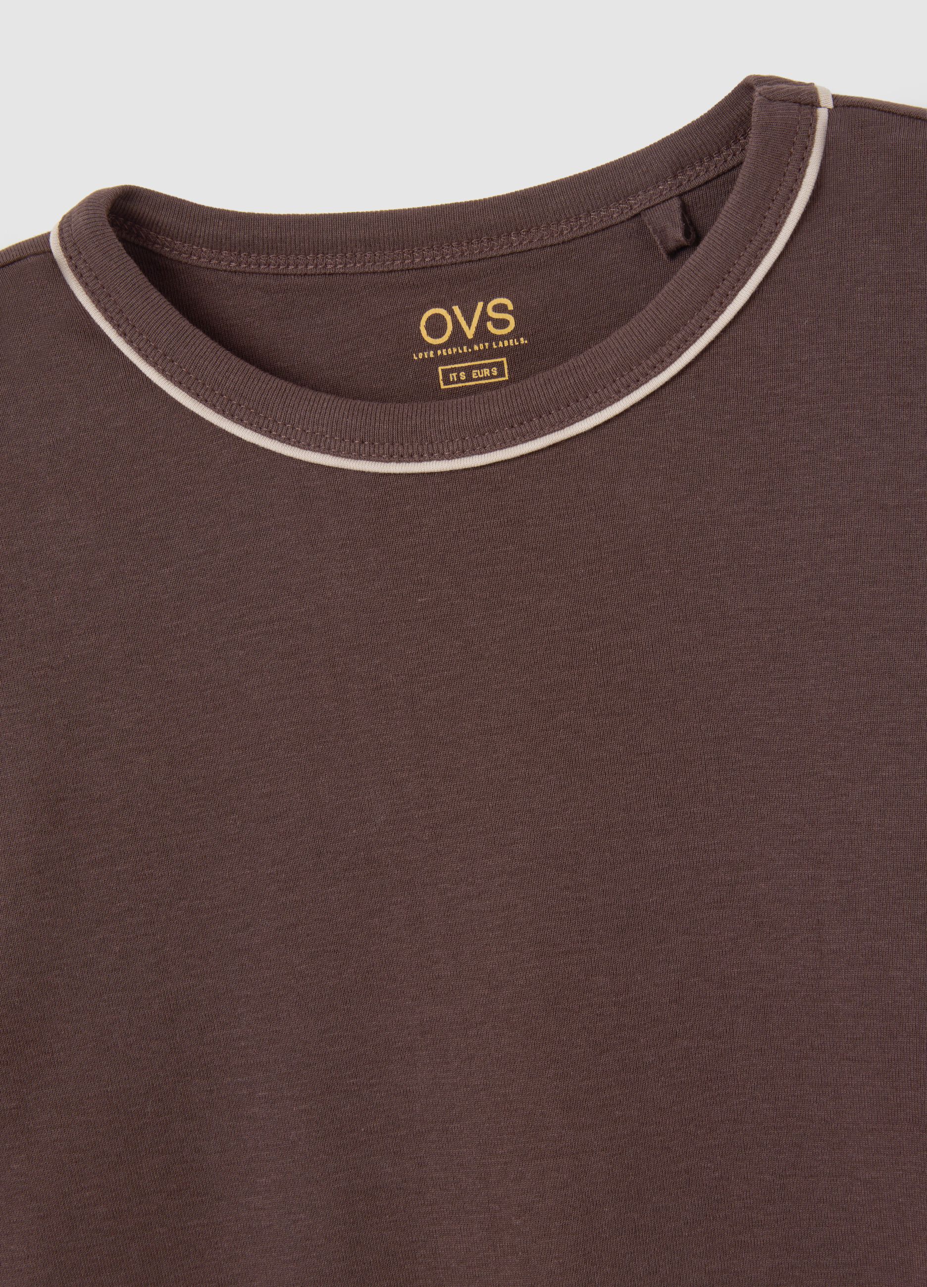 Brown pure cotton regular fit shirt