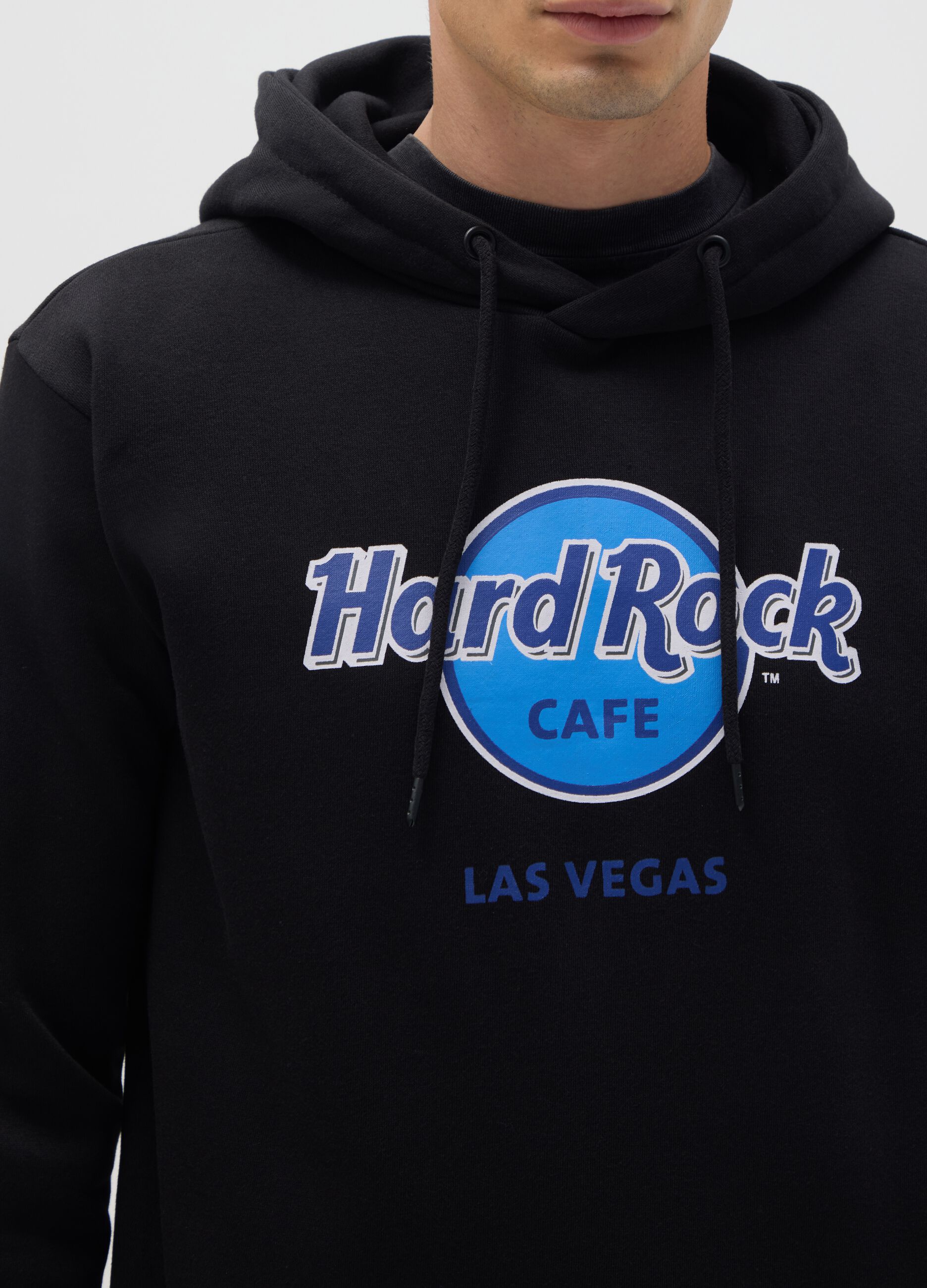Black Cotton Blend Sweatshirt
