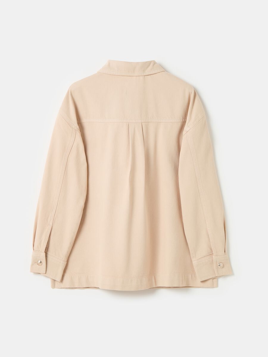 Twill shacket with buttons_4