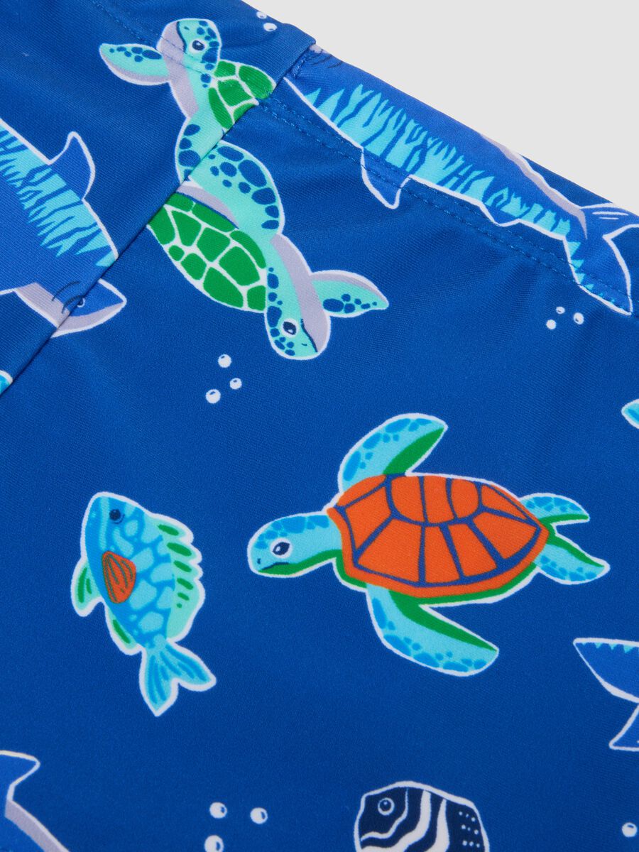 Blue stretch swim shorts_3