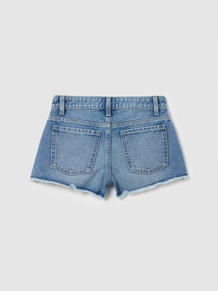 Ripped denim shorts for girls_4
