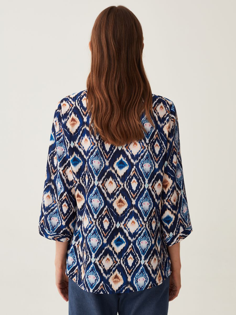 Blusa in crêpe con stampa all-over_2