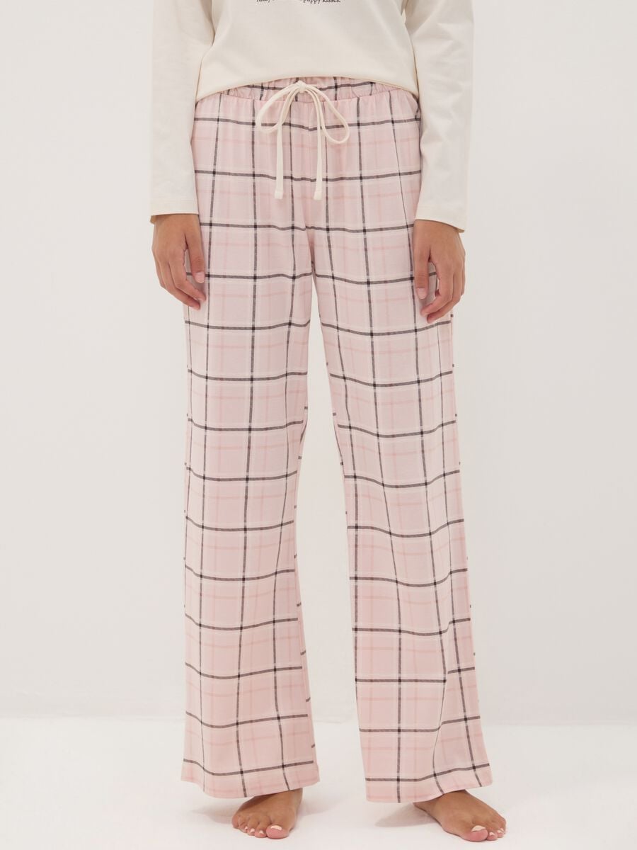 Pink pure organic cotton crew-neck pyjamas_3