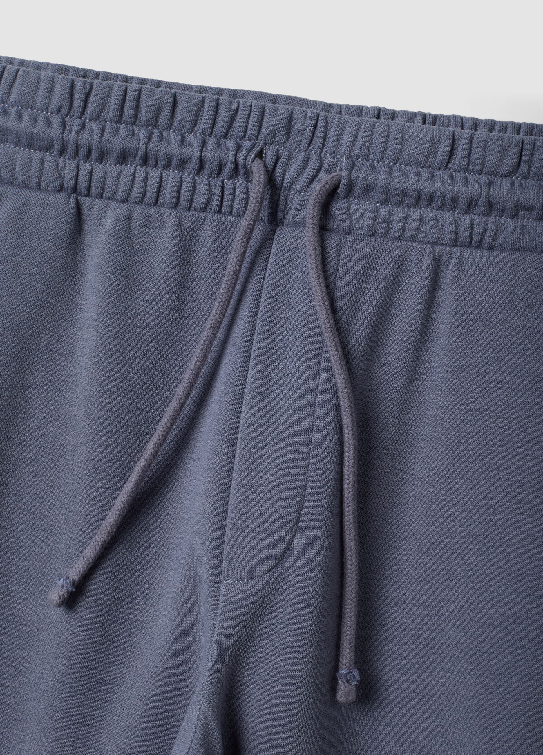 Grey cotton-blend joggers, regular fit