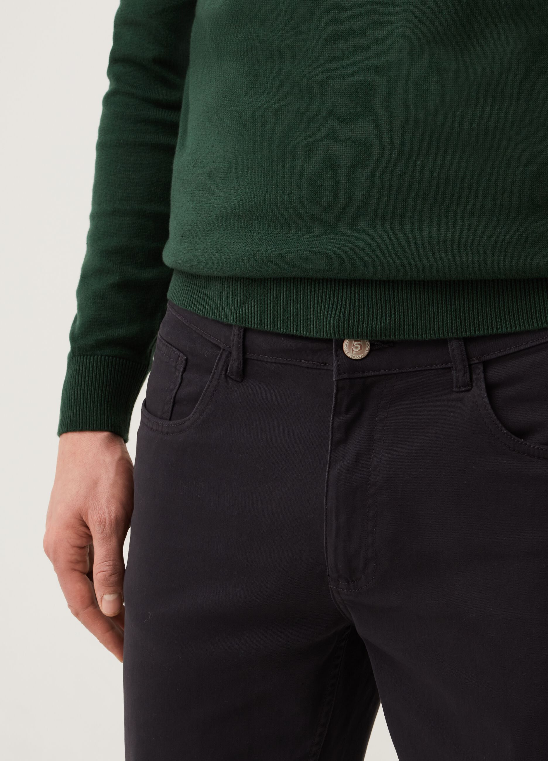 5-pocket slim fit trousers