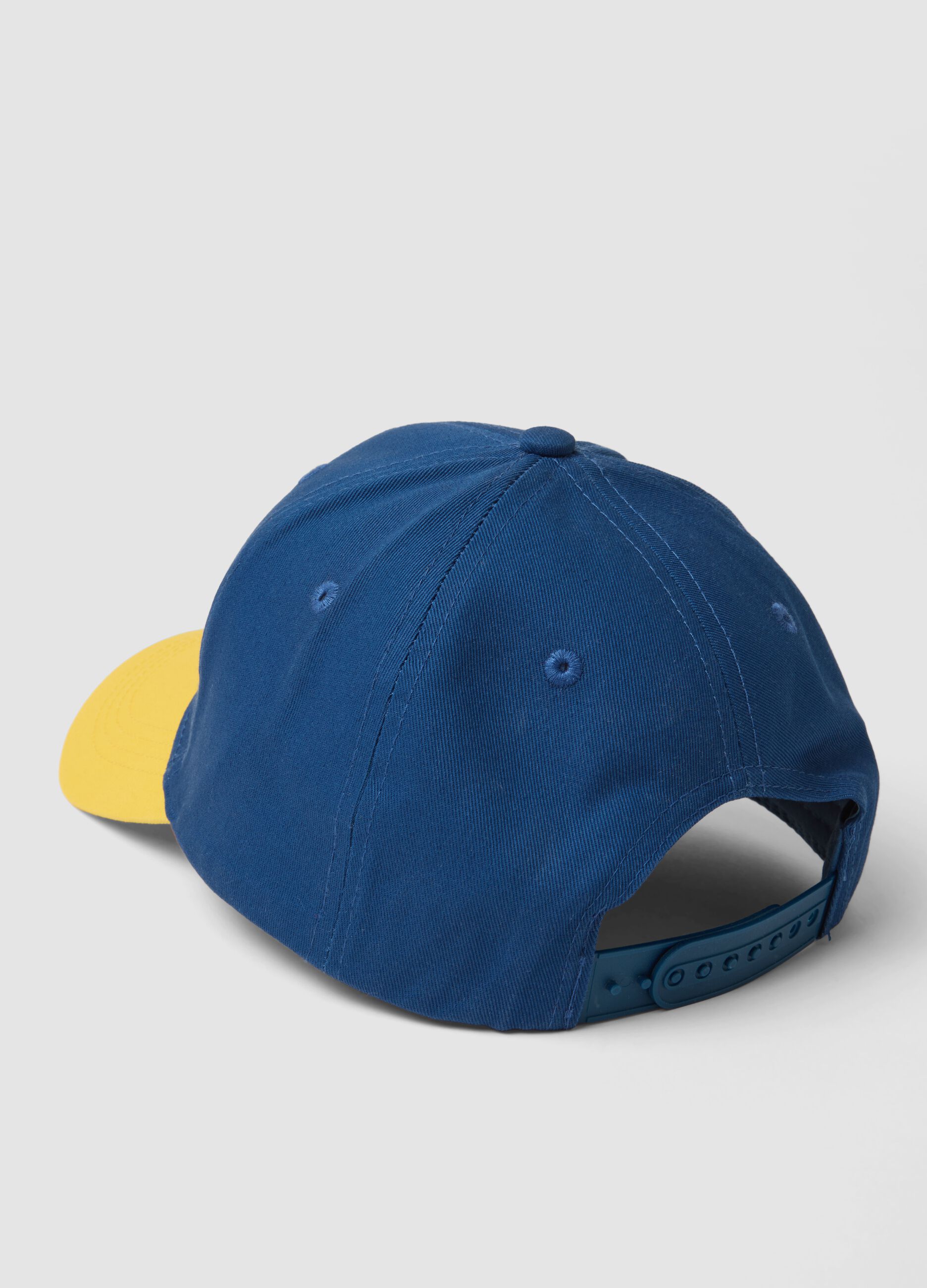 Blue and yellow pure cotton cap with LA Galaxy embroidery
