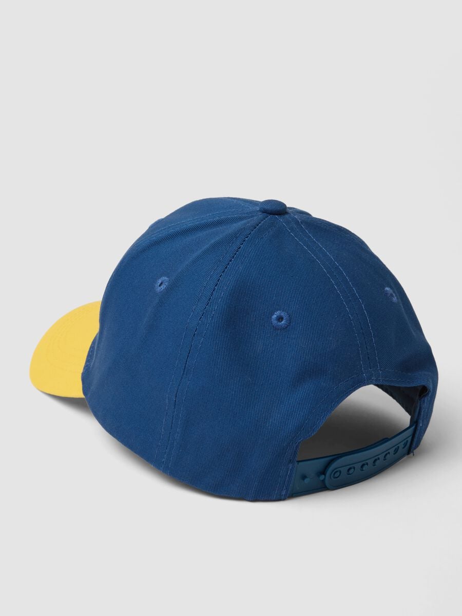 Blue and yellow pure cotton cap with LA Galaxy embroidery_1