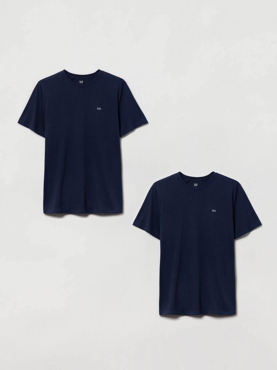 Two-pack T-shirts with micro logo print_0
