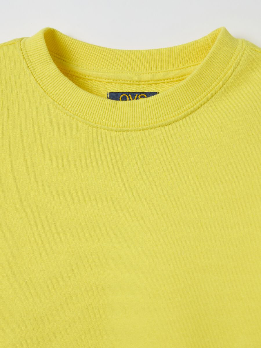 Solid colour sweatshirt with round neck_2