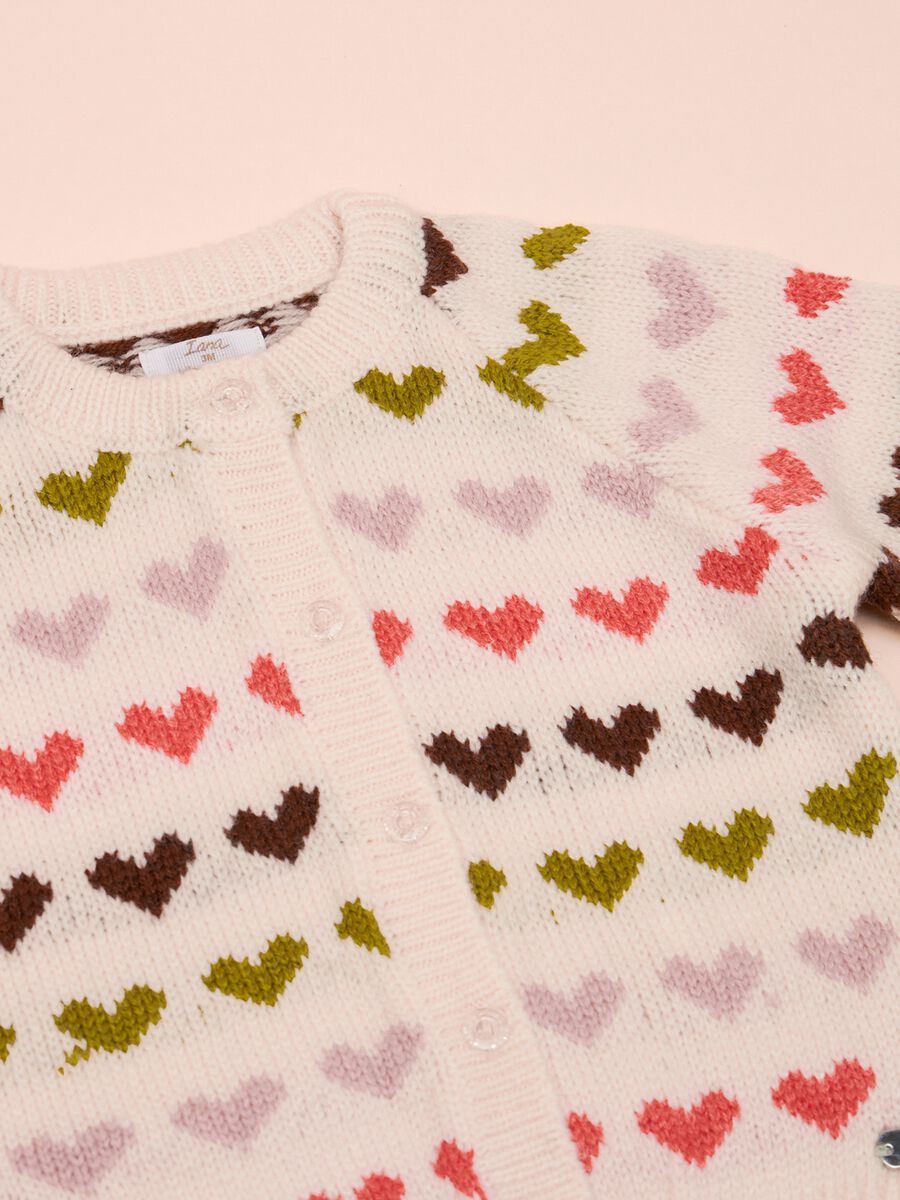 Cardigan in maglia misto lana_1