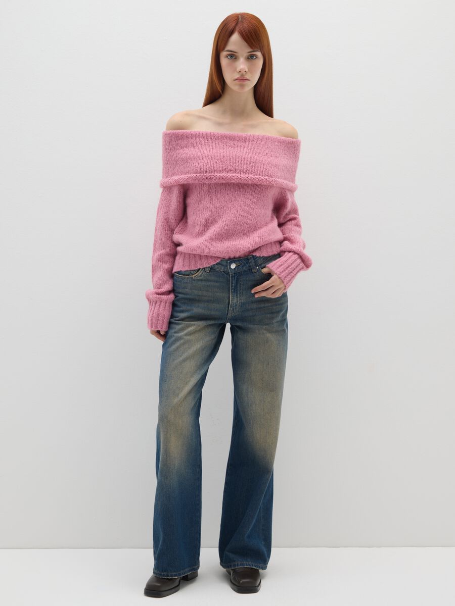 Pink boat neck jumper_2