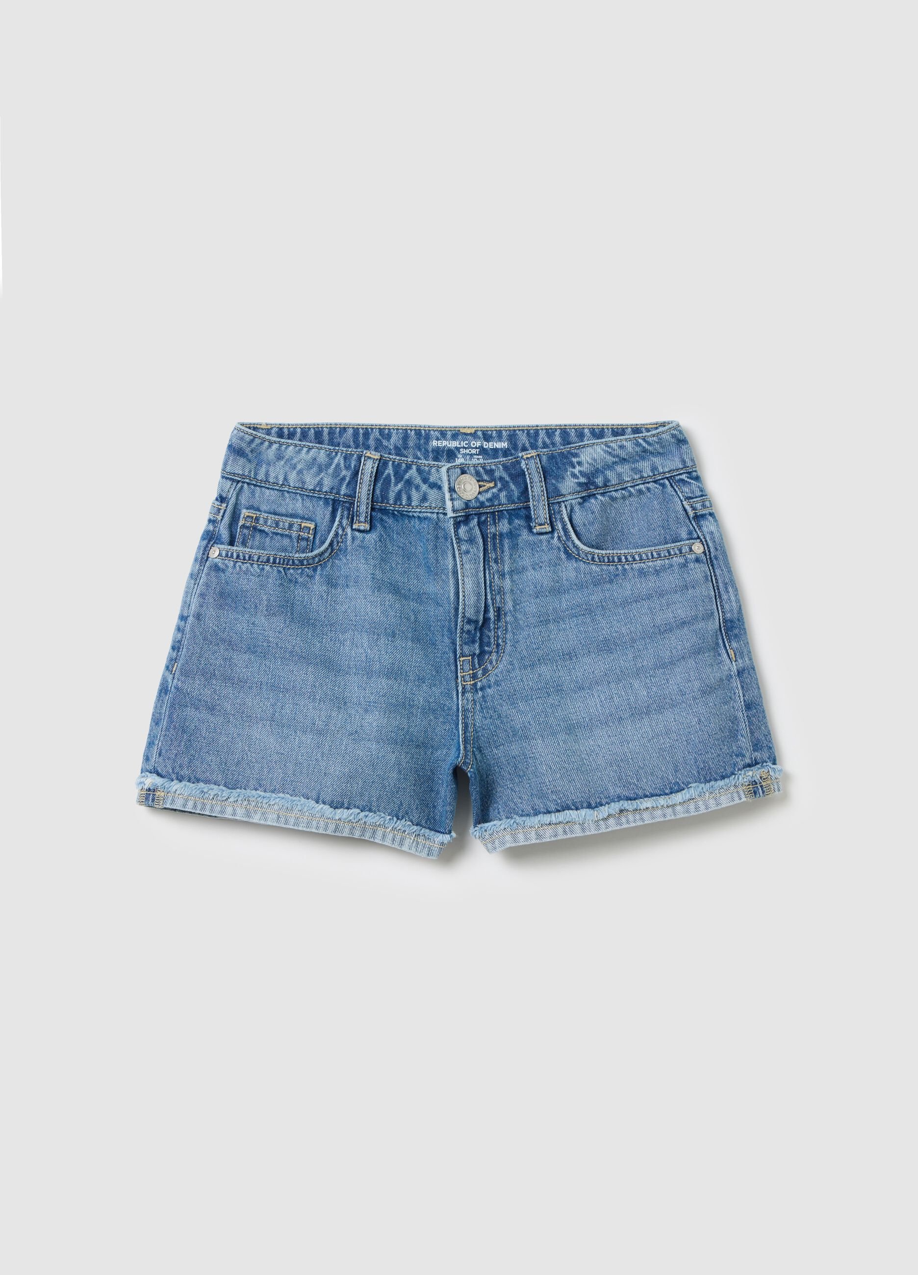 Light Blue Denim Shorts Ovs