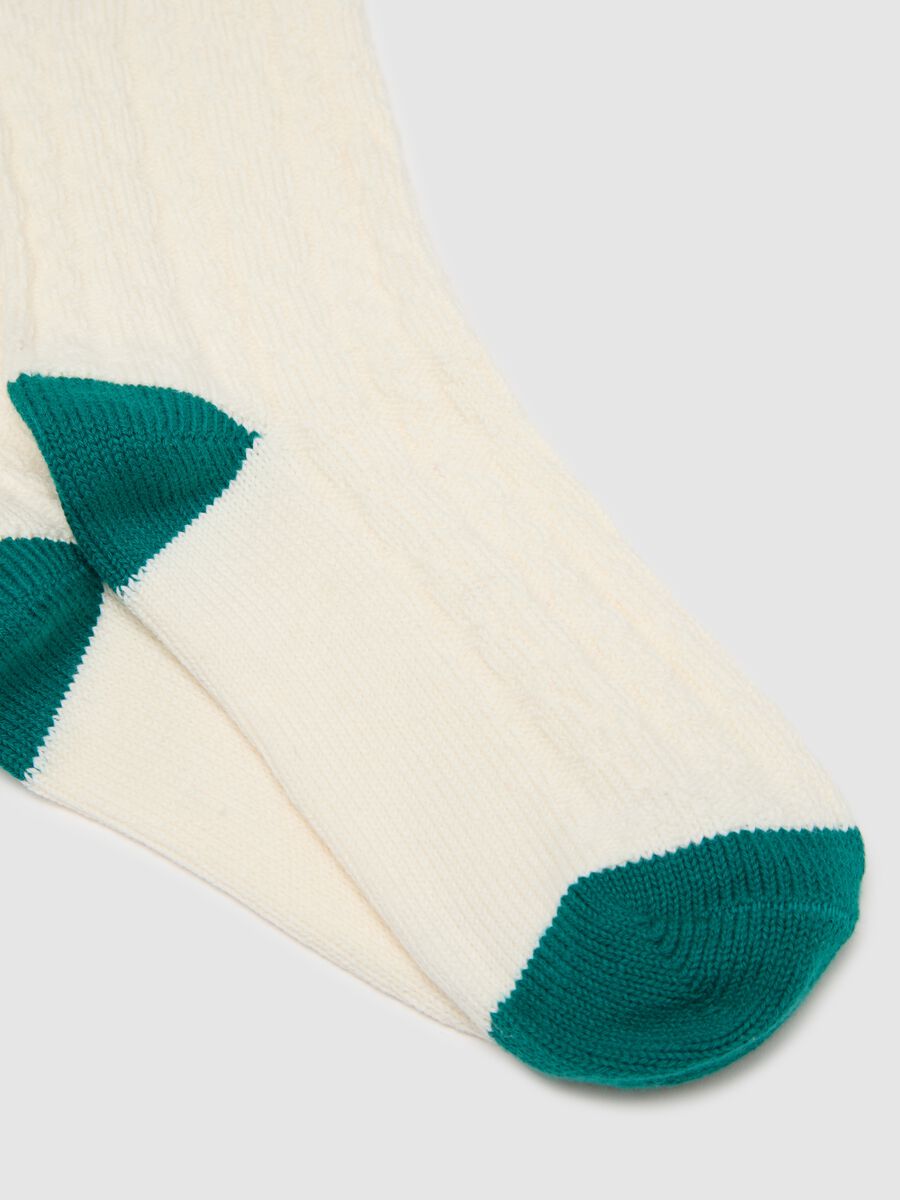 Calze lunghe da bambina in cotone multicolor elasticizzato_1