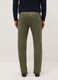 Regular fit stretch cotton green chino trousers_2
