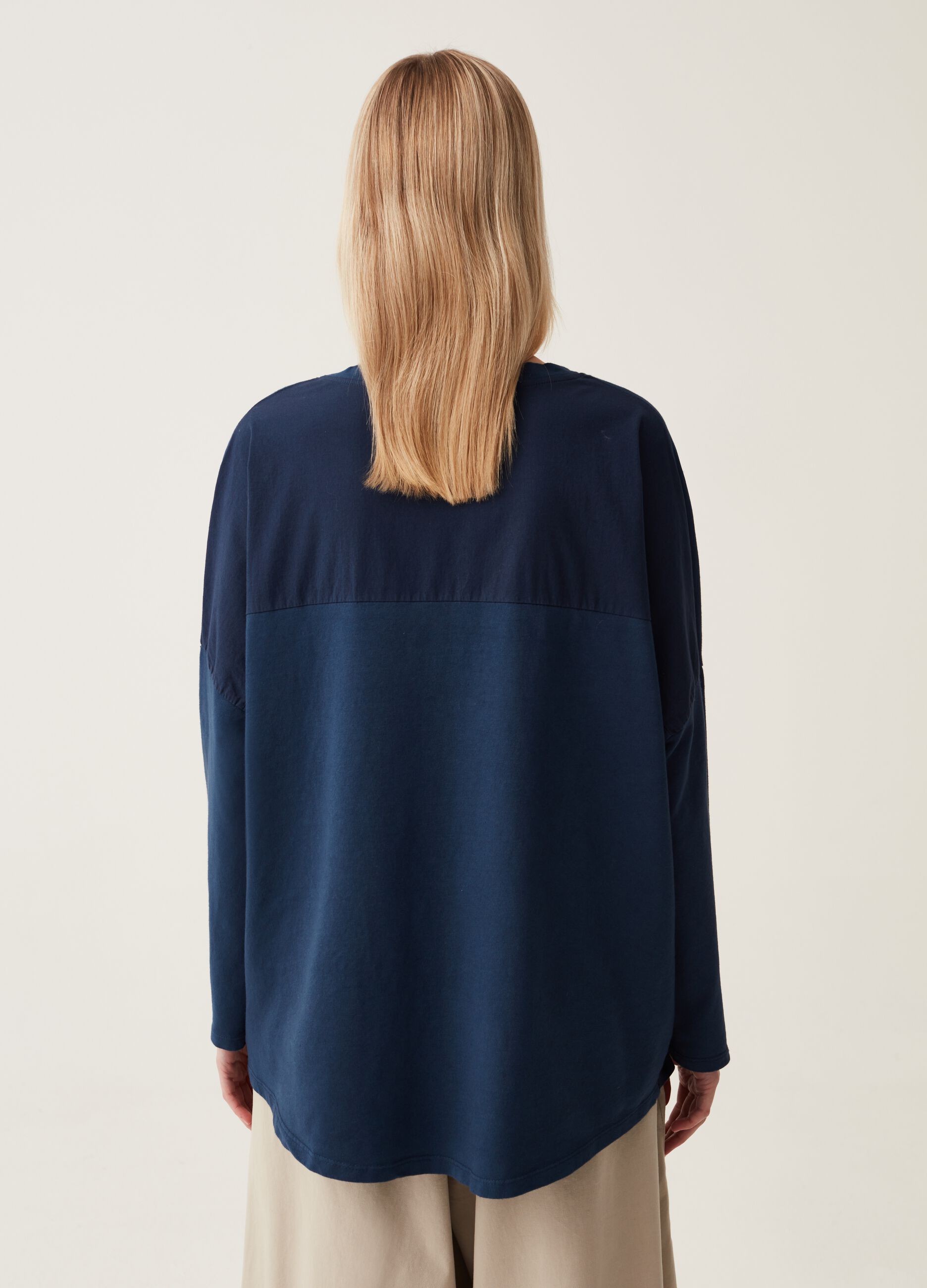 Blusa in cotone con bottoni Hybrid_2