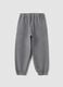 Grey pure cotton joggers with rhinestones for girls_1