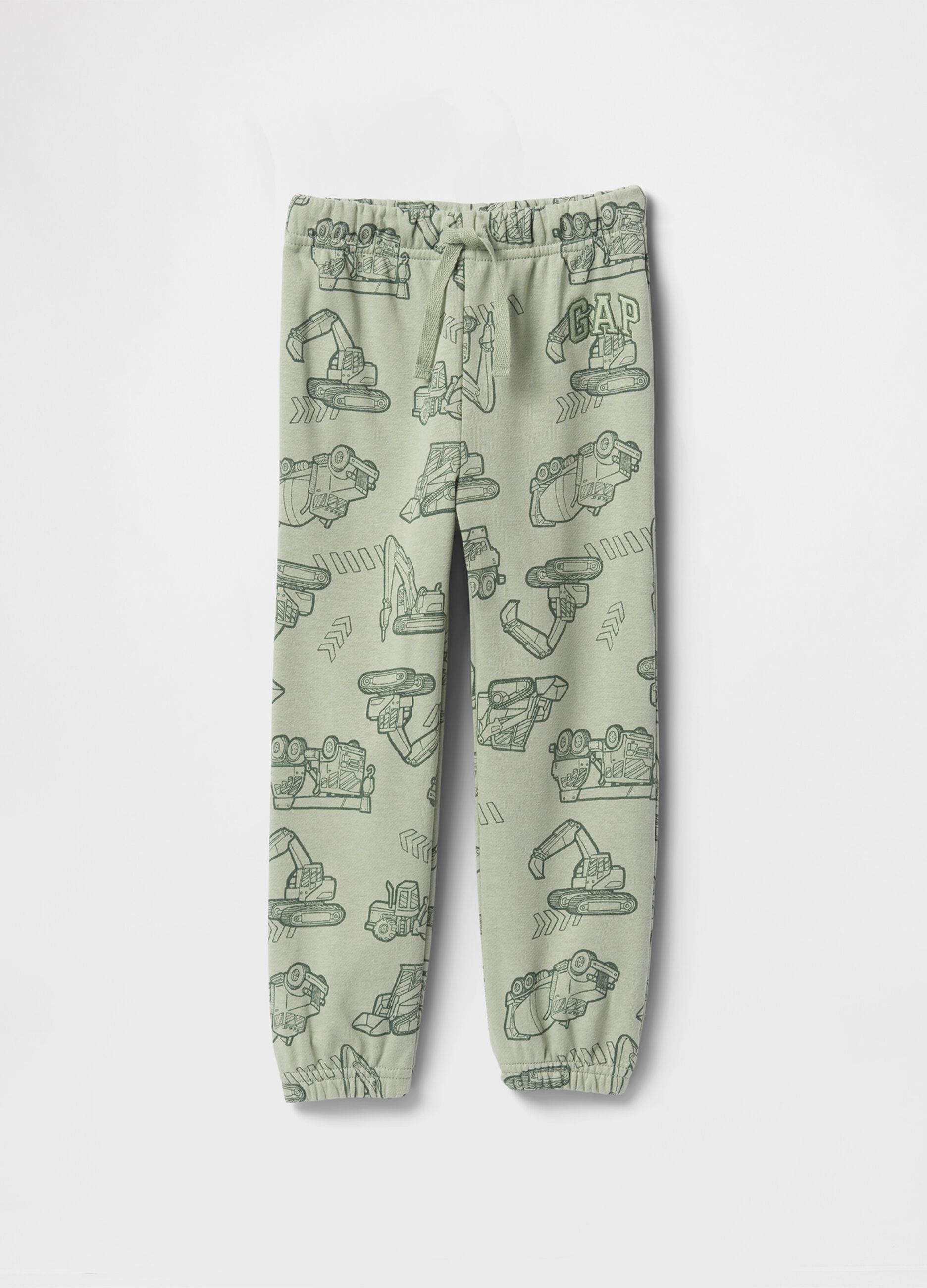 Green jogger trousers with GAP print