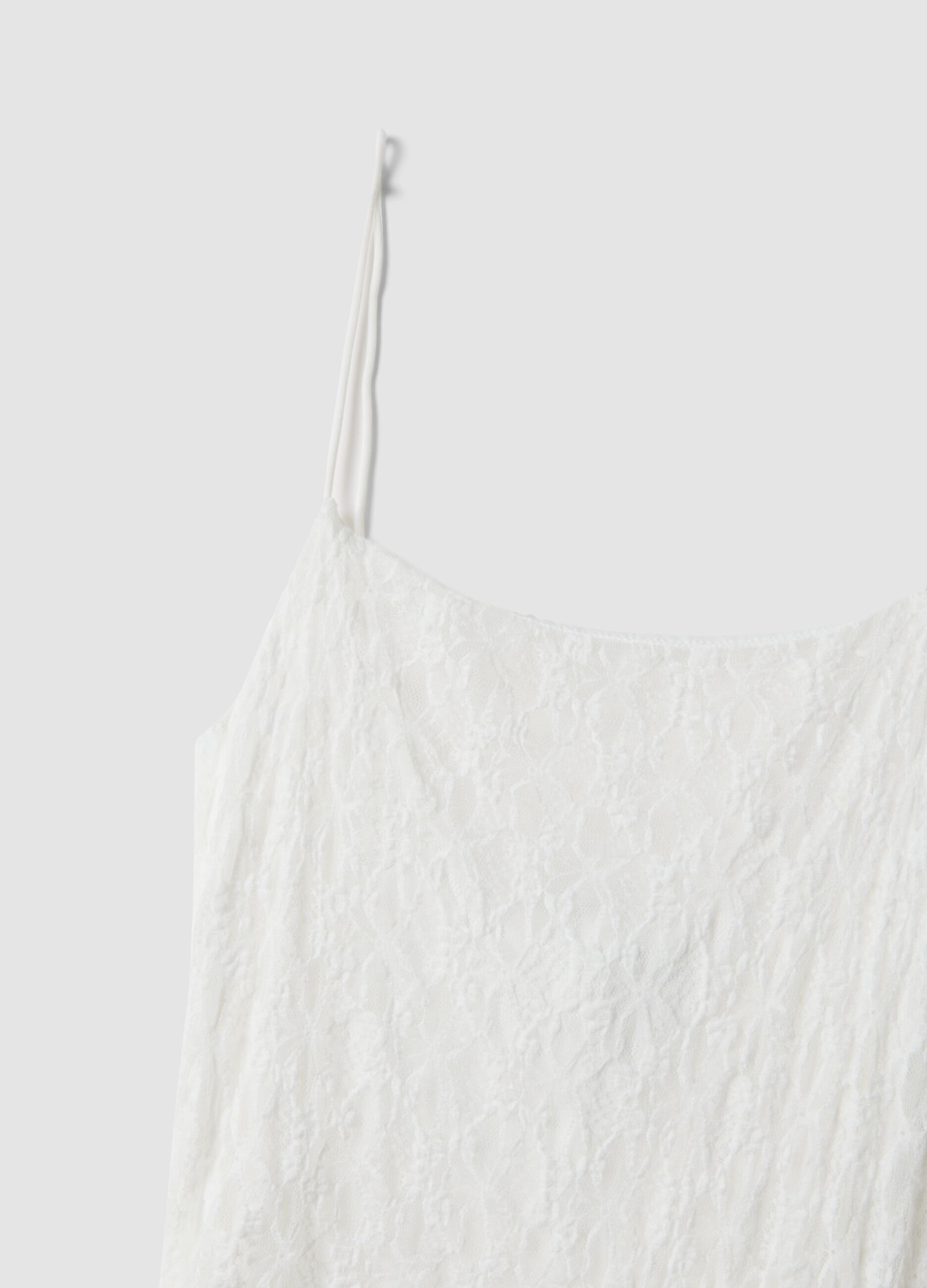 White midi dress in stretch fabric