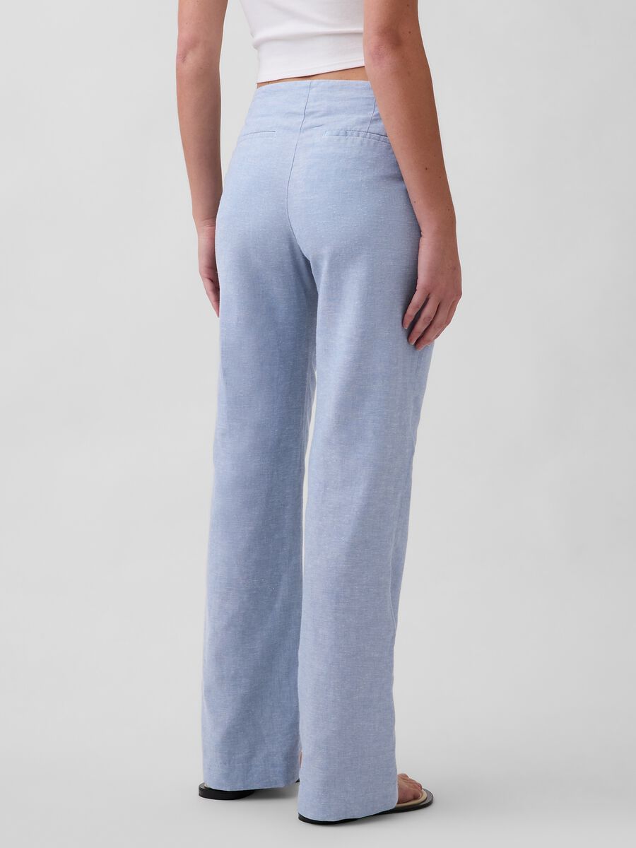 Linen-blend palazzo trousers_2