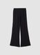 Black flare joggers in pure cotton_0