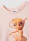 Girl's regular fit pink pure cotton t-shirt with print_3
