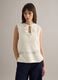White pure cotton tank top with regular fit and mesh texture_0