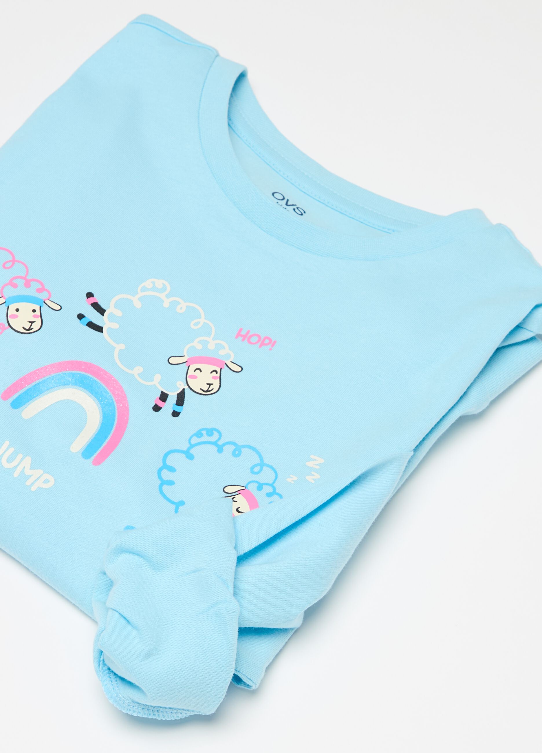 Pigiama in cotone bio con stampa