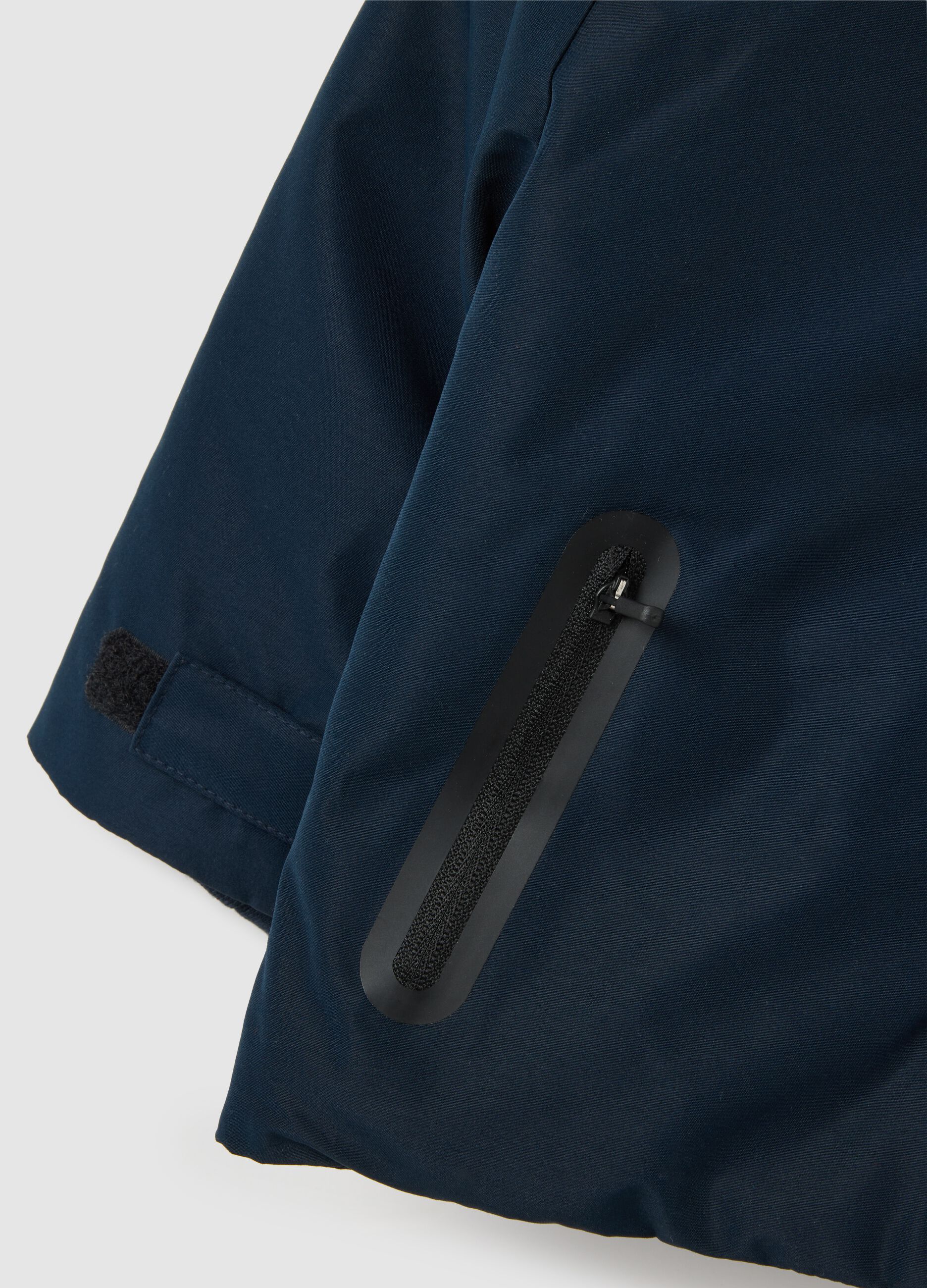 Children's blue regular fit jacket with hood