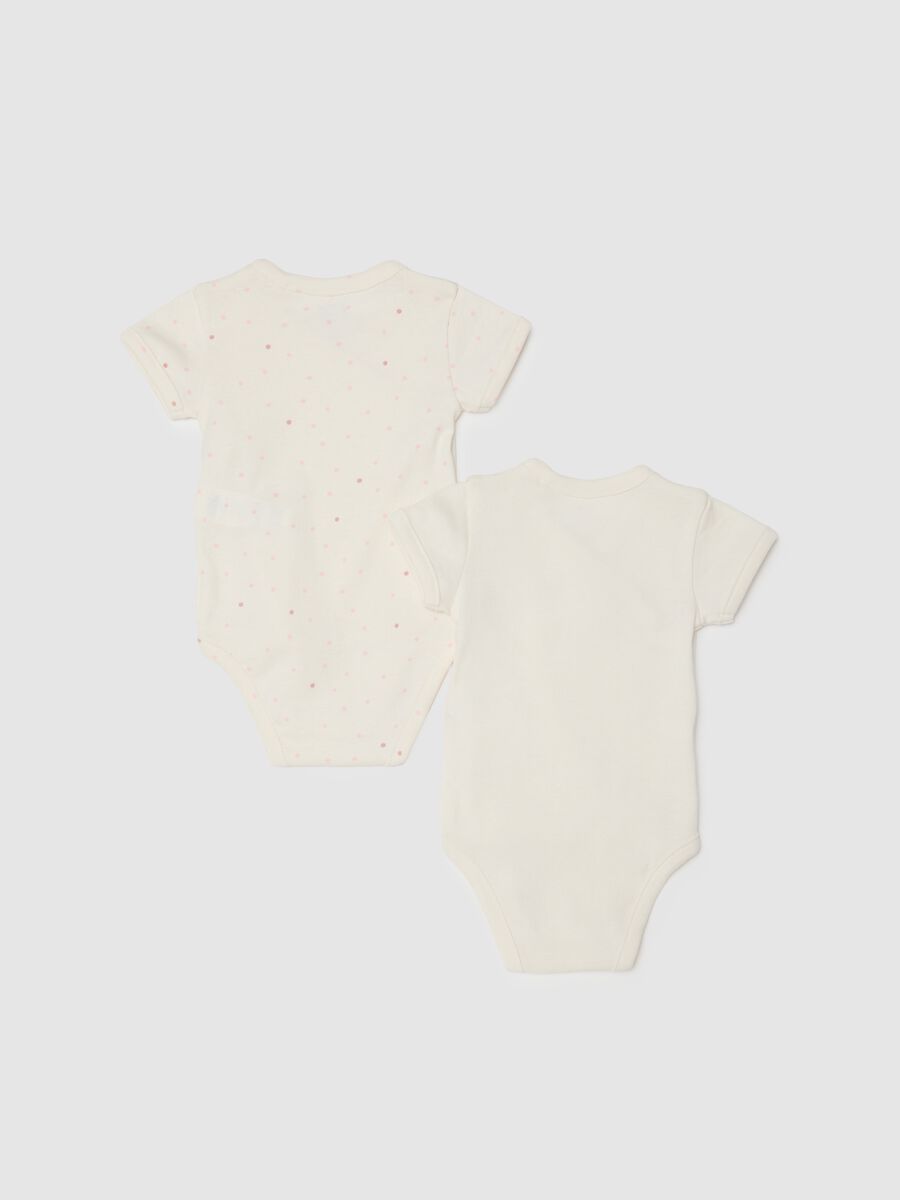 Twin pack newborn white pure cotton bodysuits_1