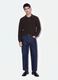 Brown pure cotton over-fit polo-collar knit_1