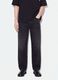 Black denim wide-leg jeans in pure cotton_1
