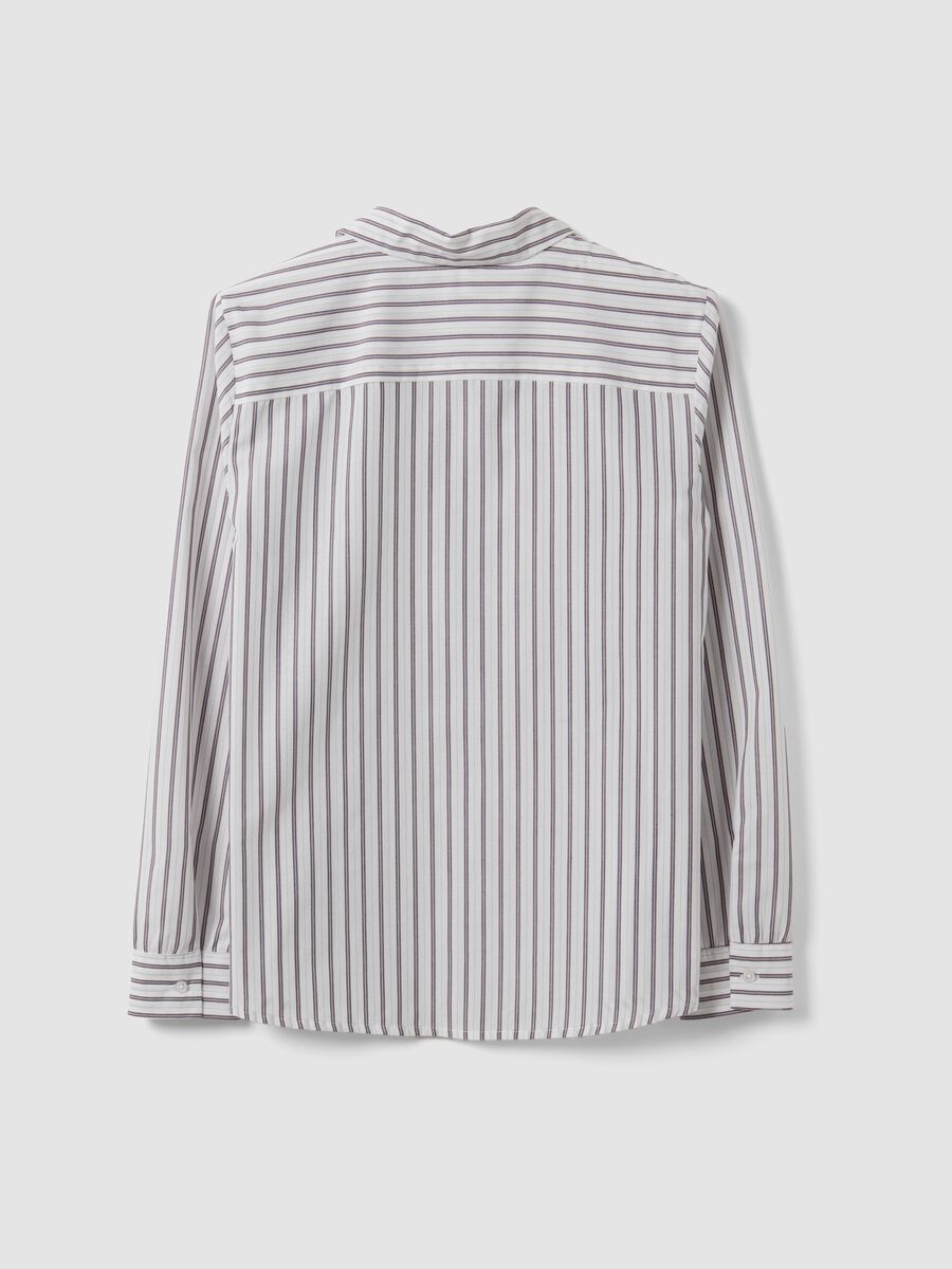 White striped long-sleeve slim-fit shirt_5