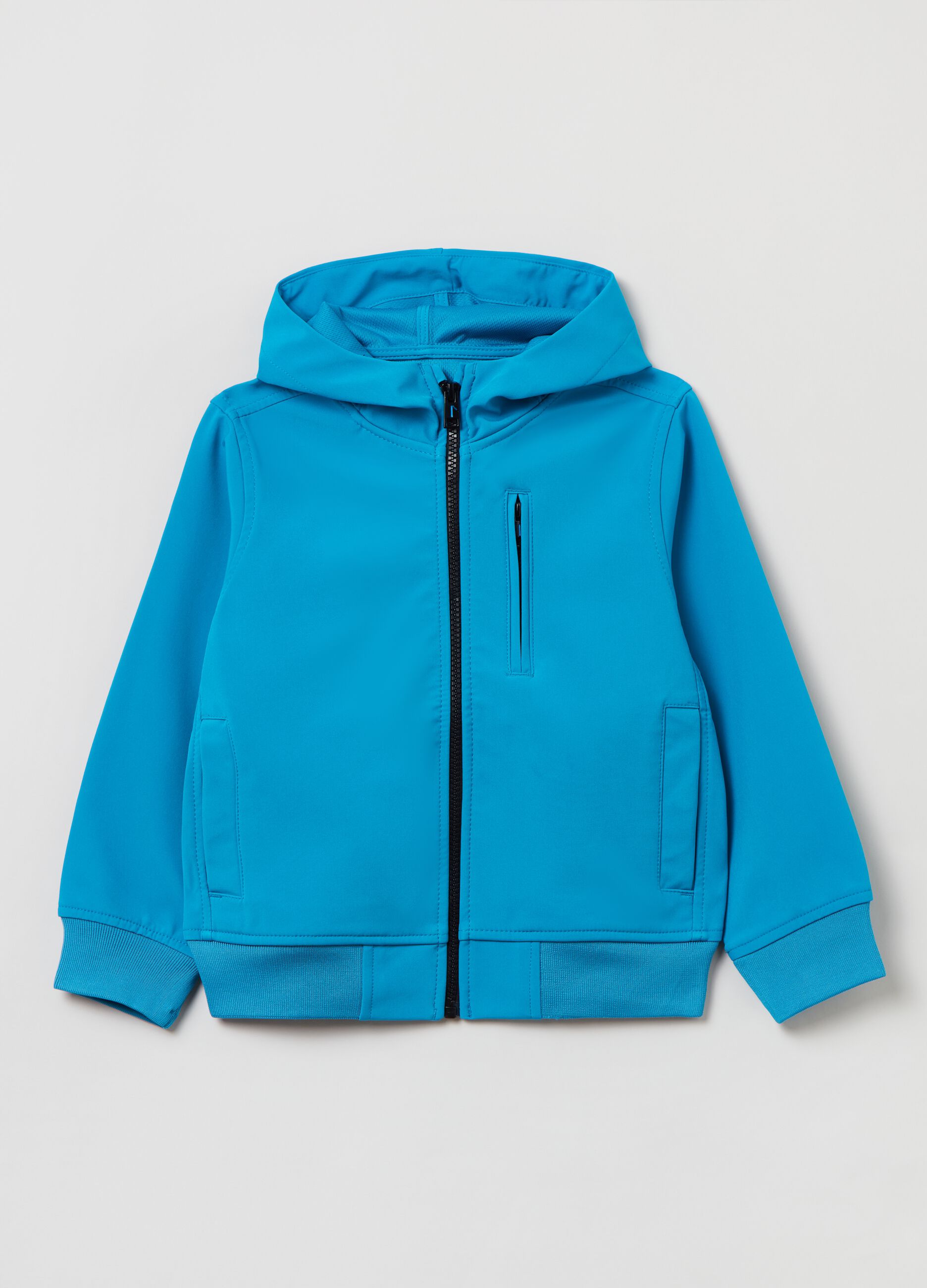 Giacca softshell con cappuccio _0