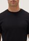 Black crew neck t-shirt in cotton blend regular fit_1