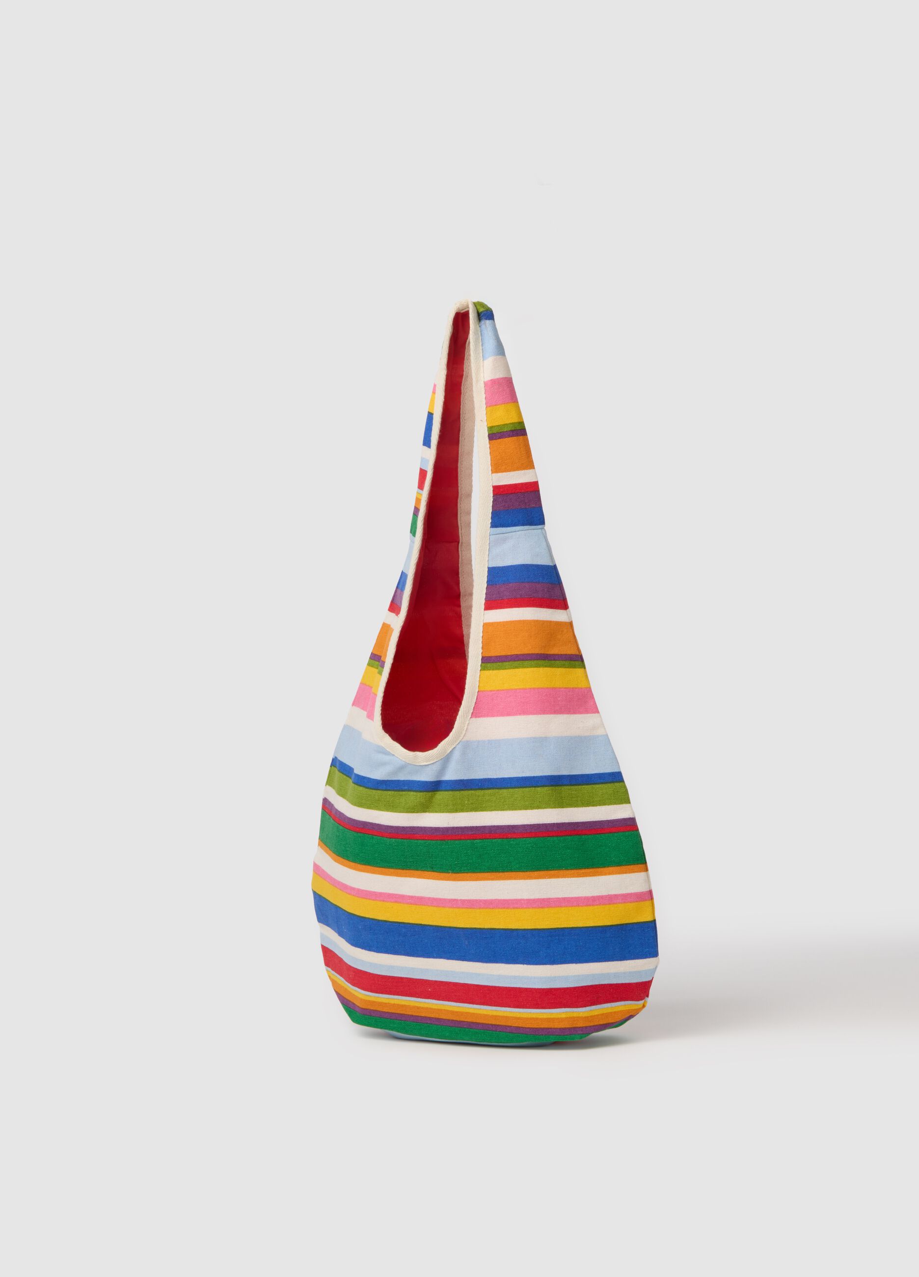Multicolour pure cotton women's handbag