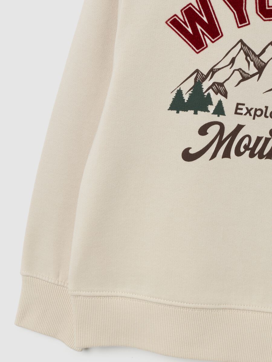 Kids' oversized beige pure cotton sweatshirt_3
