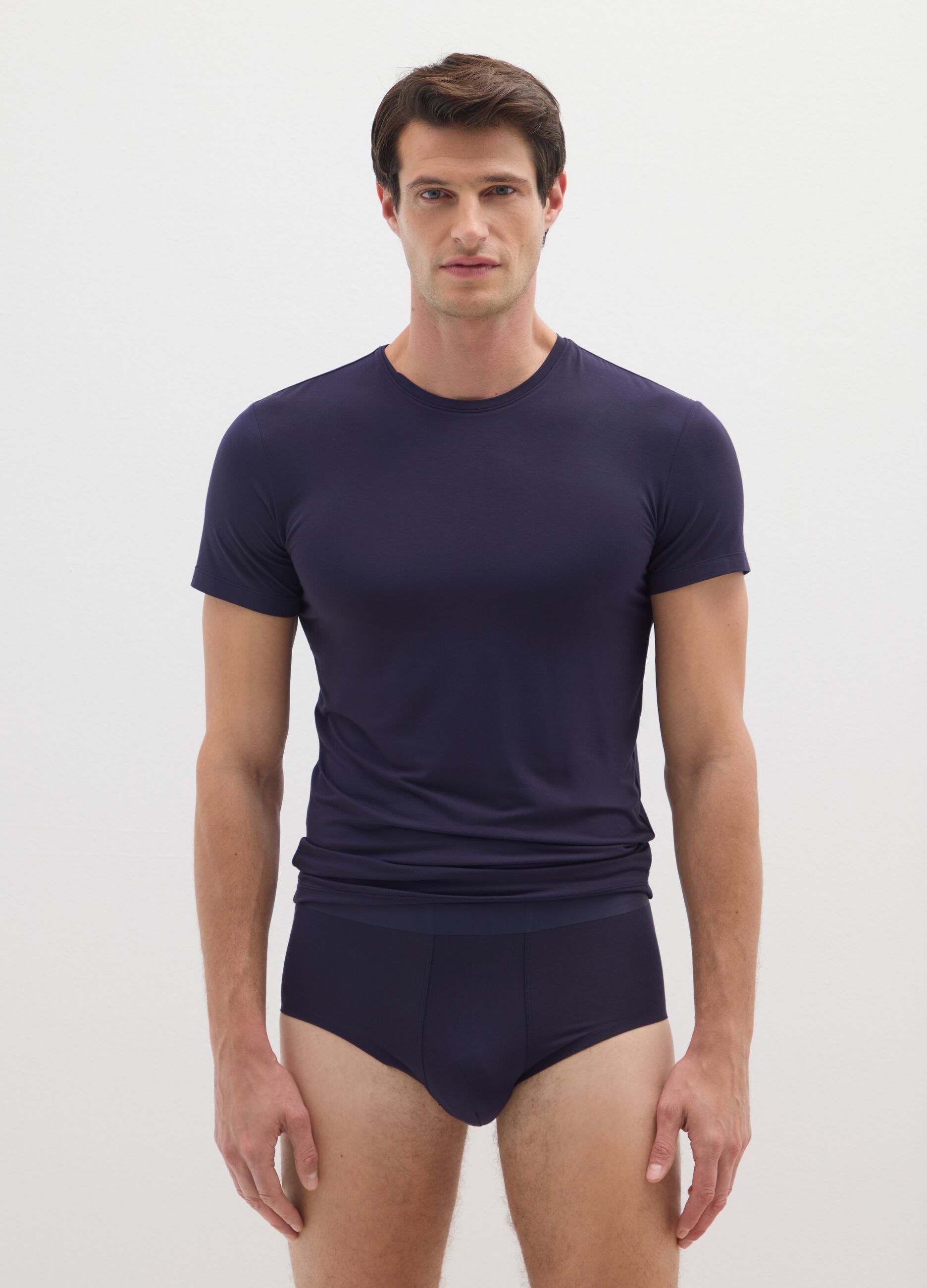 Pack of two stretchy blue briefs